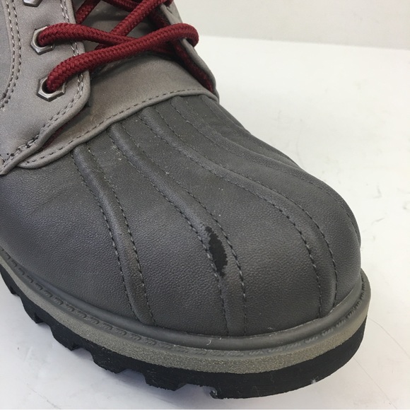 LUGZ FLEXASTRIDE Memory foam boots Slip Resistant Gray Lace up high tops Sz 10 - Picture 13 of 15